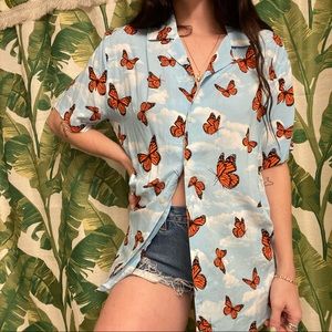 Butterfly Button Down